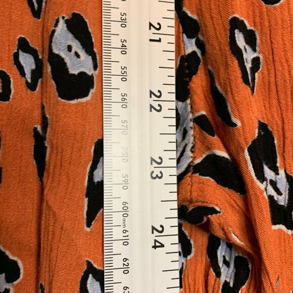 Fantastic Fawn Women Beach Animal Print Crepe Tie Shoulder Wide Leg Jumpsuit L - Picture 8 of 12